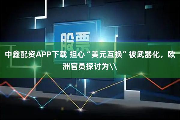 中鑫配资APP下载 担心“美元互换”被武器化，欧洲官员探讨为\