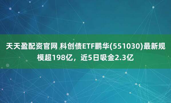 天天盈配资官网 科创债ETF鹏华(551030)最新规模超198亿，近5日吸金2.3亿